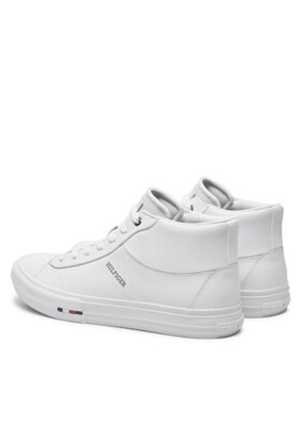 TOMMY HILFIGER - Tommy Hilfiger Sneakersy Vulc FM0FM05202 Biały. Kolor: biały. Materiał: skóra