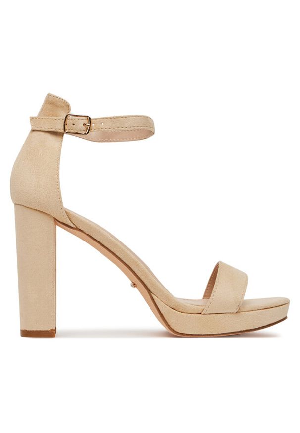 DeeZee Sandały SE008-BEIGE Beżowy. Kolor: beżowy. Materiał: materiał