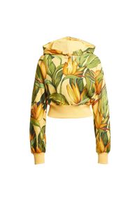 Adidas - Bluza z kapturem adidas x FARM. Typ kołnierza: kaptur. Kolor: żółty, wielokolorowy, zielony