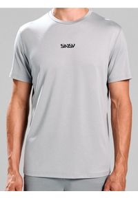 Sinsay - Koszulka z napisem - szary. Kolor: szary. Wzór: napisy #1