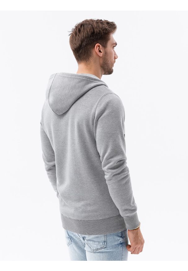 Żółta bluza Ombre Clothing klasyczna, z kapturem