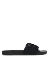 TOMMY HILFIGER - Tommy Hilfiger Klapki Th Braided Pool Slide FW0FW09203 Czarny. Kolor: czarny. Materiał: materiał #1