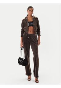 Juicy Couture Bluza Madison JCWAS225306 Brązowy Slim Fit. Kolor: brązowy. Materiał: syntetyk #2