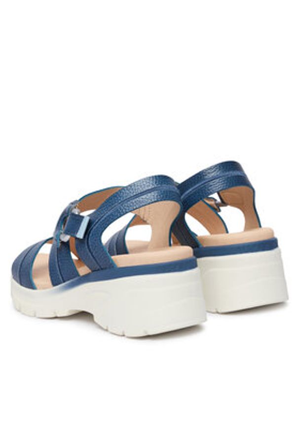 Hispanitas Sandały HV264570 C003 Granatowy. Kolor: niebieski. Materiał: skóra