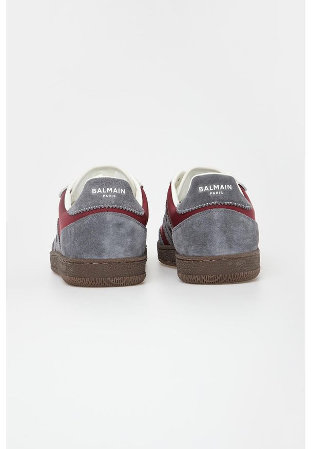 Balmain - Sneakersy męskie skórzane BALMAIN. Materiał: skóra