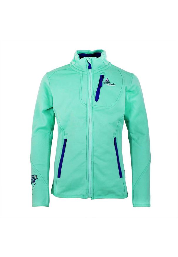 PEAK MOUNTAIN - Polar dla dziewczynki Peak Mountain Shell. Kolor: zielony. Materiał: polar. Sezon: zima. Sport: narciarstwo