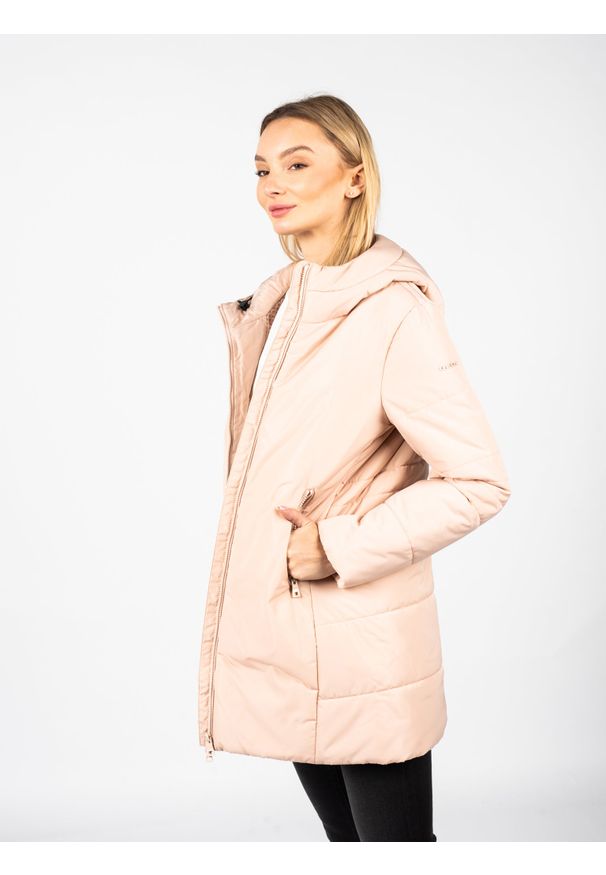 Geox Kurtka "Myria" | W2620H T2506 | Kobieta | Różowy. Okazja: na co dzień. Typ kołnierza: kaptur. Kolor: różowy. Materiał: poliester. Styl: casual