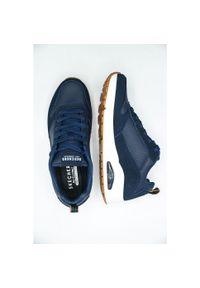 skechers - Buty Skechers Uno - Stacre, Mężczyźni. Kolor: niebieski. Materiał: syntetyk, materiał. Szerokość cholewki: normalna. Sport: turystyka piesza