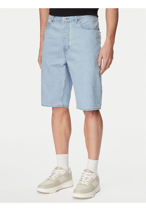 Hugo - HUGO Szorty jeansowe Skate Shorts 50555994 Niebieski Straight Fit. Kolor: niebieski. Materiał: bawełna