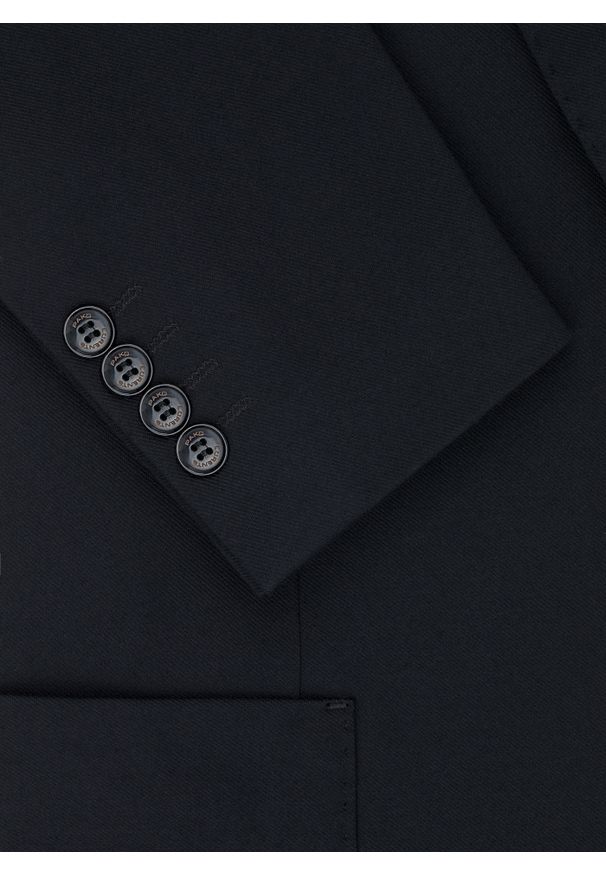 Pako Lorente - PAKO LORENTE – Casualowa marynarka męska w kolorze czarnym. Okazja: na co dzień. Kolor: czarny. Materiał: nylon, wiskoza, dzianina, elastan. Styl: casual