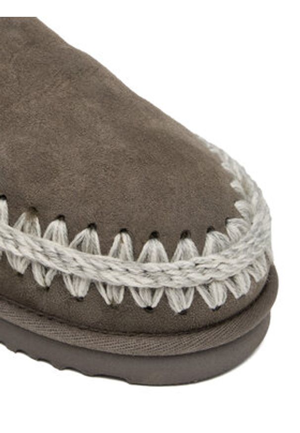 Mou Śniegowce MU.FW101050A Szary. Kolor: szary. Materiał: skóra, zamsz