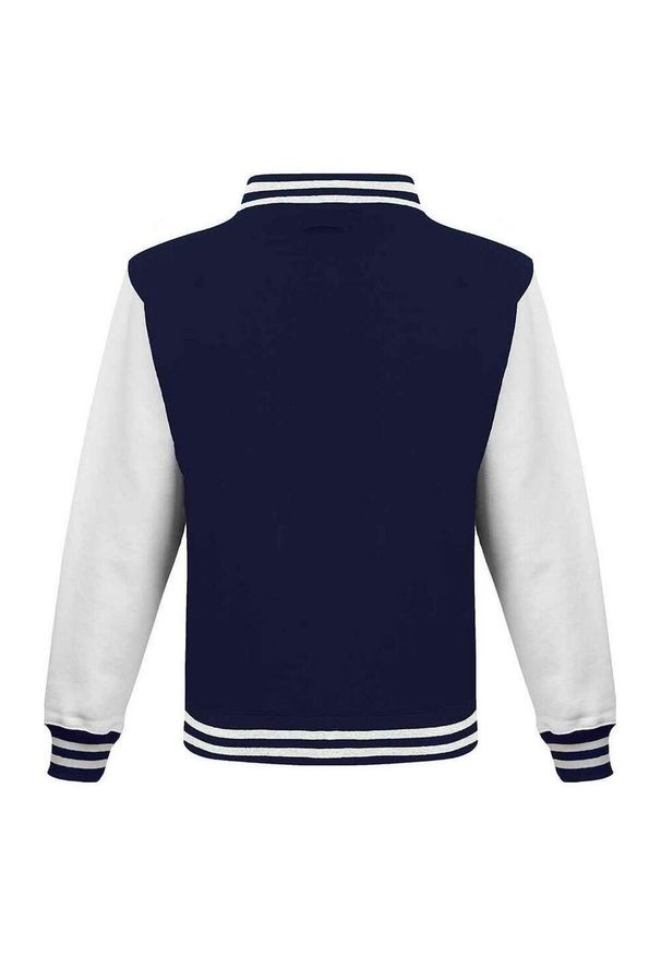 AWDIS - Kurtka Unisex Varsity Dla Dorosłych Z Polibawełny. Kolor: biały, wielokolorowy, niebieski