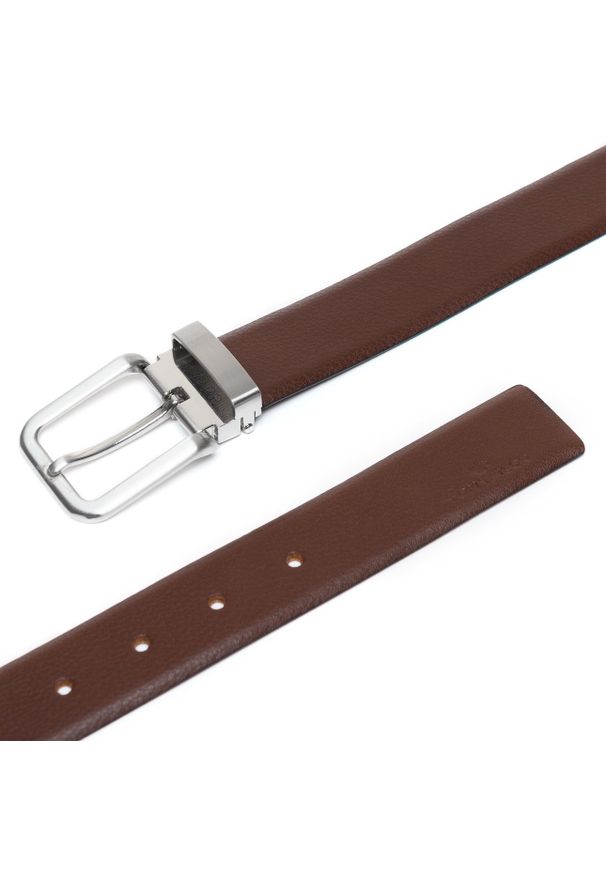 Tom Tailor - TOM TAILOR PASEK SKÓRZANY SOPO-TT293 680 35mm Ledergürtel. Materiał: skóra. Wzór: paski. Styl: klasyczny