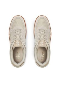 Calvin Klein Jeans Sneakersy Basket Cup Low Laceup Lth Ml Mtr YM0YM00994 Écru. Materiał: materiał