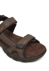 skechers - Skechers Sandały Garver-Louden 64487/BRN Brązowy. Kolor: brązowy. Materiał: skóra