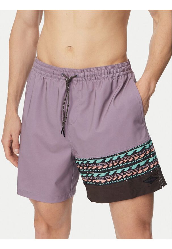 Billabong Szorty kąpielowe Burleigh 17 EBYJV00142 Fioletowy Regular Fit. Kolor: fioletowy. Materiał: syntetyk