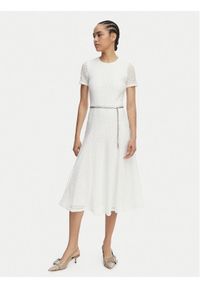 MICHAEL Michael Kors Sukienka codzienna MS683DUKS1 Biały Regular Fit. Okazja: na co dzień. Kolor: biały. Materiał: syntetyk. Typ sukienki: proste. Styl: casual #1