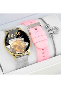 Zestaw damski Smartwatch Rubicon Asturia + bransoletka srebrna. Rodzaj zegarka: smartwatch. Kolor: srebrny