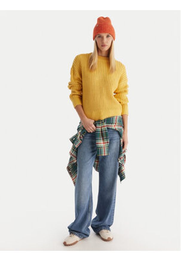 Roxy Sweter Coming Home ERJSW03666 Żółty Regular Fit. Kolor: żółty. Materiał: akryl
