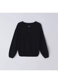 Cropp - Sweter z dekoltem V - Czarny. Kolor: czarny #1