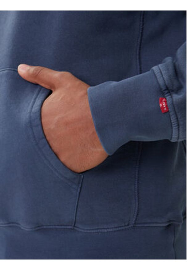 Levi's® Bluza Authentic A8435-0020 Niebieski Relaxed Fit. Kolor: niebieski. Materiał: bawełna