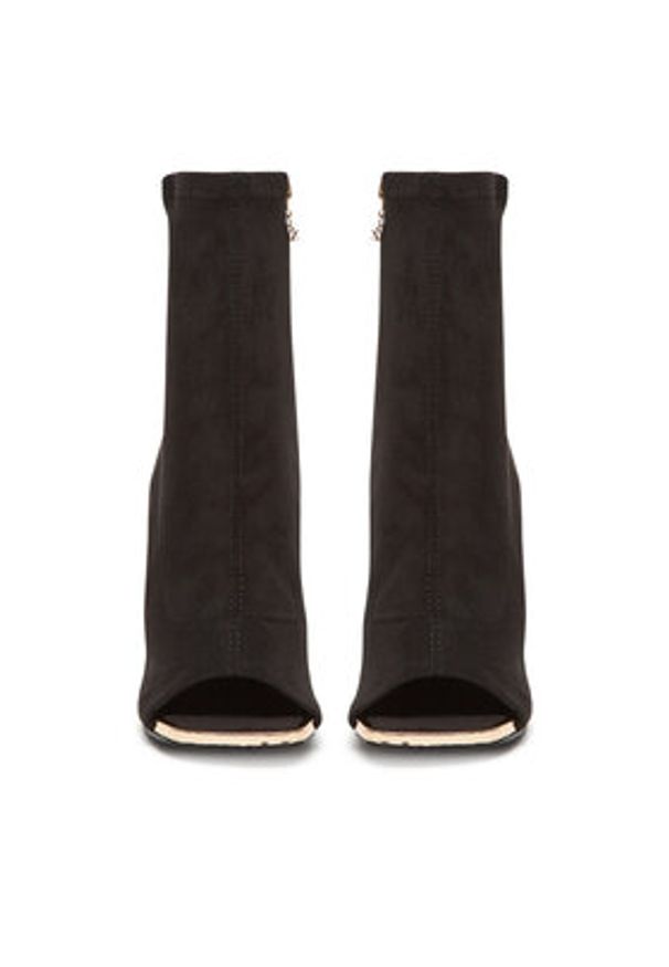 DeeZee Botki LW0606-1 Czarny. Kolor: czarny. Materiał: skóra