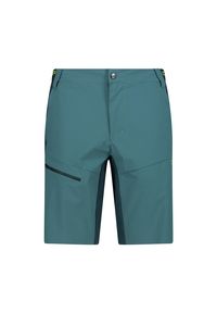 Bermudy męskie turystyczne CMP 33T6667. Kolor: zielony. Sport: turystyka piesza #1