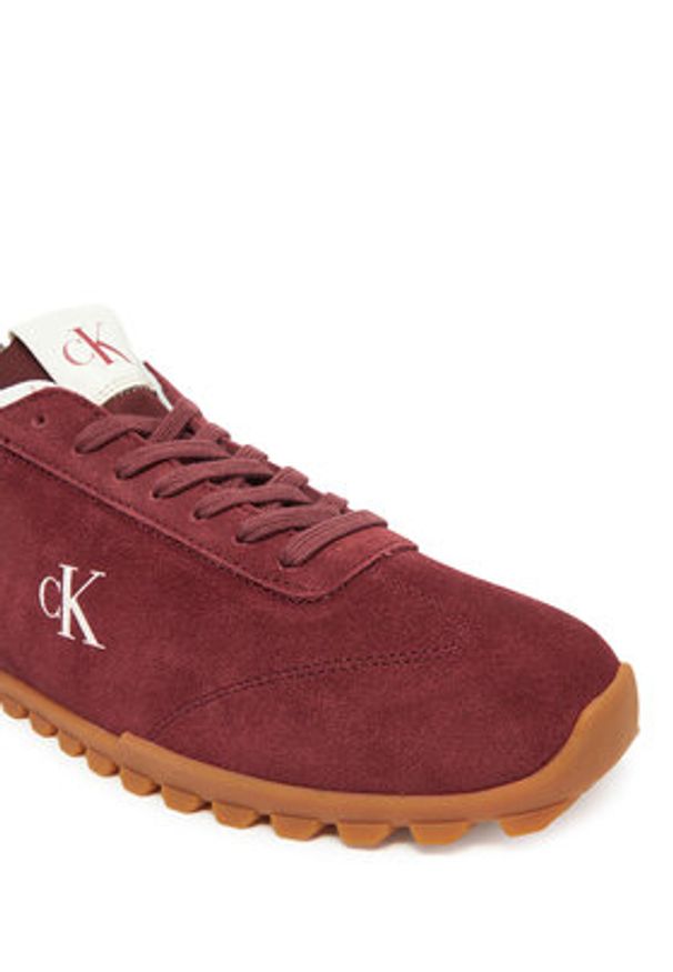 Calvin Klein Jeans Sneakersy Low Profile Runner Su YM0YM01288 Biały. Kolor: biały. Materiał: skóra