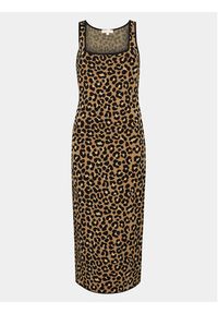 MICHAEL Michael Kors Sukienka dzianinowa MF381Q19NT Beżowy Slim Fit. Kolor: beżowy. Materiał: wiskoza #2