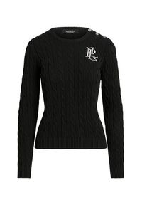 Lauren Ralph Lauren Sweter 200932223001 Czarny Slim Fit. Kolor: czarny. Materiał: bawełna #2