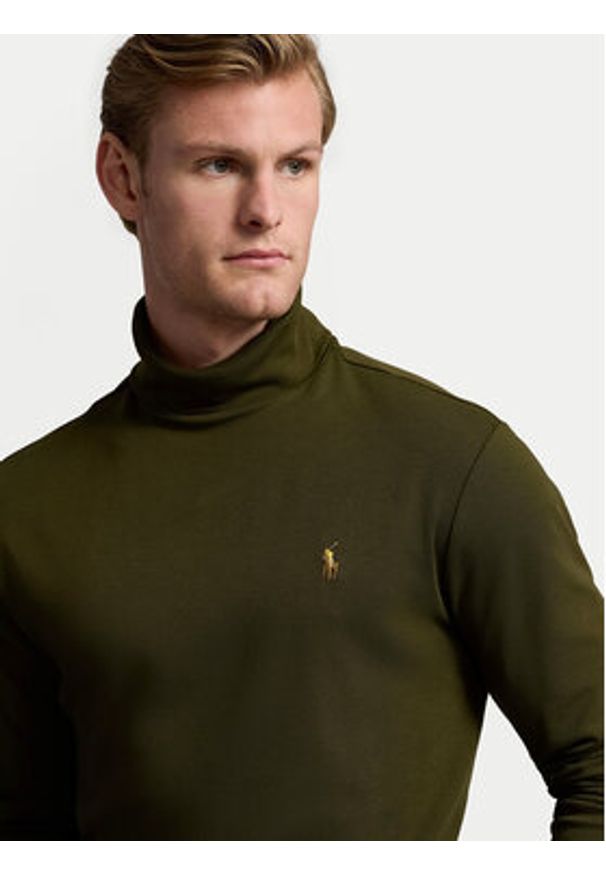 Polo Ralph Lauren Golf 710760126025 Zielony Regular Fit. Typ kołnierza: golf, polo. Kolor: zielony. Materiał: bawełna