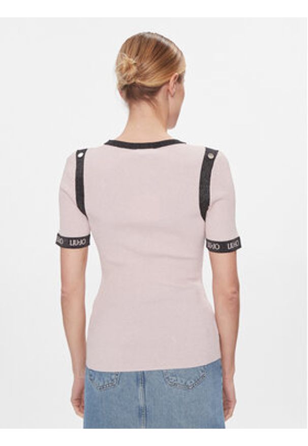 Liu Jo Sport Bluzka TA4041 MS014 Różowy Slim Fit. Kolor: różowy. Materiał: wiskoza. Styl: sportowy