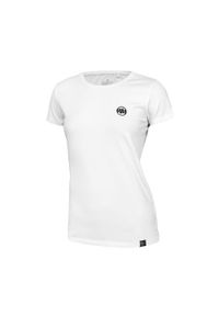 PITBULL - Koszulka bawełniana sportowy t-shirt dla dorosłych Slim Fit Small Logo. Kolor: biały. Materiał: bawełna