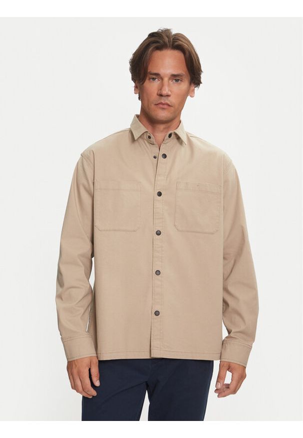 Jack & Jones Koszula Logan 12262112 Beżowy Relaxed Fit. Kolor: beżowy. Materiał: bawełna