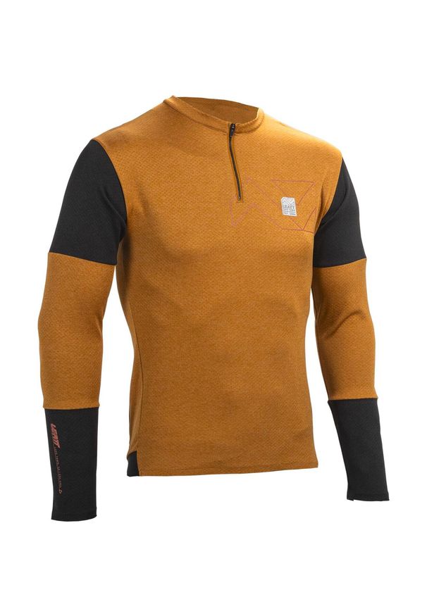 LEATT - Bluza rowerowa męska Leatt Jersey MTB Trail 4.0. Kolor: brązowy. Materiał: jersey
