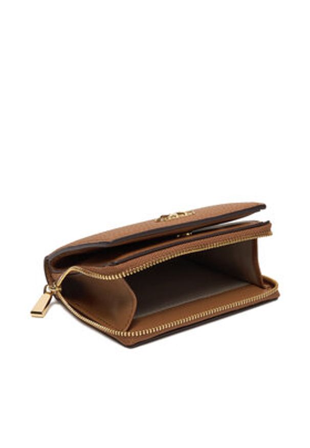 Michael Kors Mały Portfel Damski 32S5G8ED1L Brązowy. Kolor: brązowy. Materiał: skóra