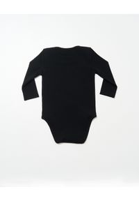 DSQUARED2 KIDS - Czarne body z bawełny 0-2 lata. Kolor: czarny. Materiał: bawełna. Wzór: napisy, aplikacja