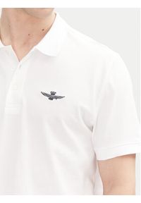 Aeronautica Militare Polo 251PO1843P191 Biały Regular Fit. Typ kołnierza: polo. Kolor: biały. Materiał: bawełna