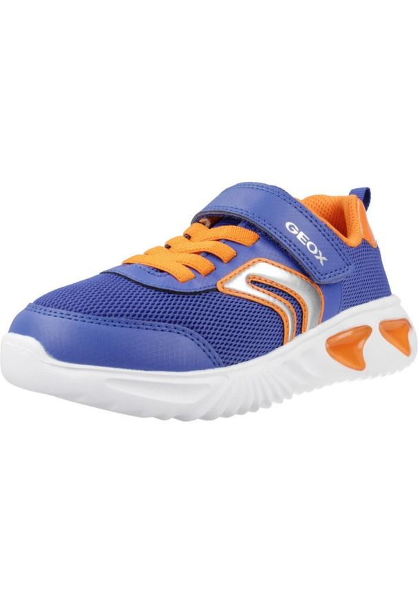 Geox - Kapcie GEOX J ASSISTER BOY Niebieski. Okazja: na co dzień. Kolor: niebieski. Materiał: tkanina