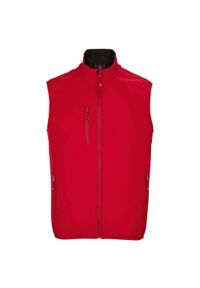 SOL'S - Ocieplacz Męski Falcon Softshell Zapinany Na Zamek Błyskawiczny. Kolor: czerwony. Materiał: softshell