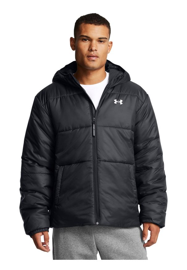 Kurtka puchowa z wypełnieniem syntetycznym męska Under Armour Lw Insulated Jacket - czarna. Kolor: czarny. Materiał: puch, syntetyk