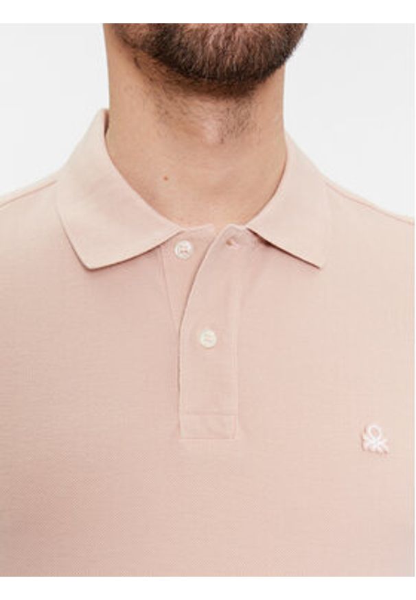 United Colors of Benetton - United Colors Of Benetton Polo 3089J3179 Beżowy Regular Fit. Typ kołnierza: polo. Kolor: beżowy. Materiał: bawełna
