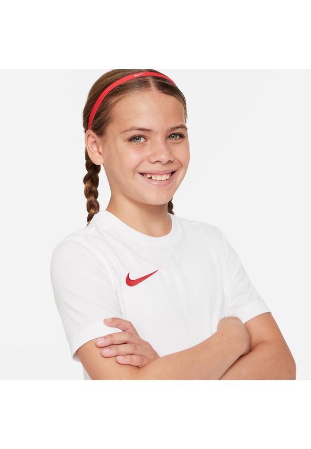 Koszulka treningowa chłopięca Nike Park Vii. Kolor: biały. Długość rękawa: krótki rękaw. Długość: krótkie