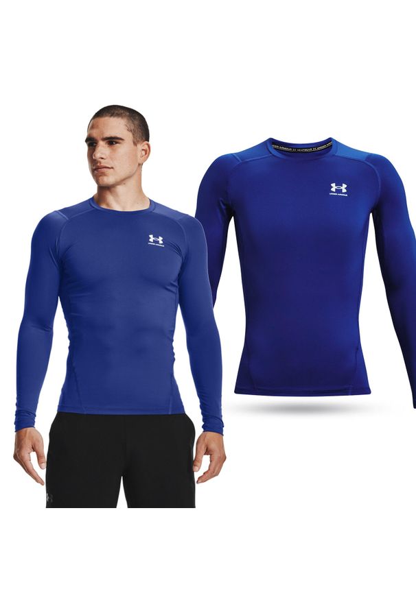 Under Armour - Koszulka termoaktywna męska UNDER ARMOUR 1361524 z długim rękawem. Kolor: niebieski. Długość rękawa: długi rękaw. Długość: długie