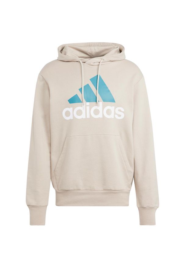 Adidas - Bluza męska adidas Essentials French Terry Big Logo Hoodie. Kolor: beżowy