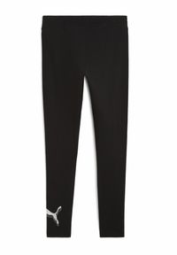 Puma - Damskie legginsy ESS METALLIC PUMA Black Metallic Silver. Kolor: wielokolorowy, czarny, szary