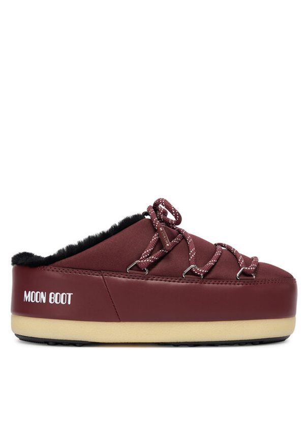 Moon Boot Klapki Mb Evx Mule Nylon 80D1470110 Bordowy. Kolor: czerwony. Materiał: skóra