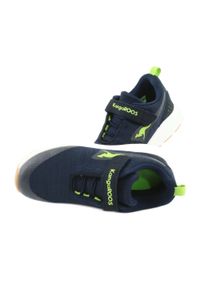 KangaRoos - KangaROOS buty sportowe na rzepy 18508 navy/lime granatowe zielone. Zapięcie: rzepy. Kolor: wielokolorowy, zielony, niebieski. Materiał: skóra ekologiczna, materiał