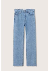 mango - Mango jeansy Nora damskie high waist. Stan: podwyższony. Kolor: niebieski #9