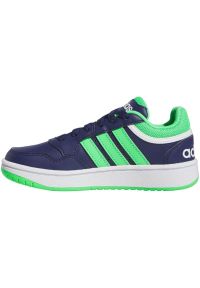 Adidas - Buty adidas Hoops 3.0 Jr IG3829 zielone. Okazja: na co dzień. Zapięcie: sznurówki. Kolor: zielony. Materiał: guma, syntetyk, skóra. Szerokość cholewki: normalna #6